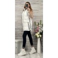 Елек Fashion с Ципове Бяло